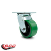 Service Caster 4 Inch Green Poly on Cast Iron Wheel Swivel Caster with Ball Bearing SCC SCC-30CS420-PUB-GB